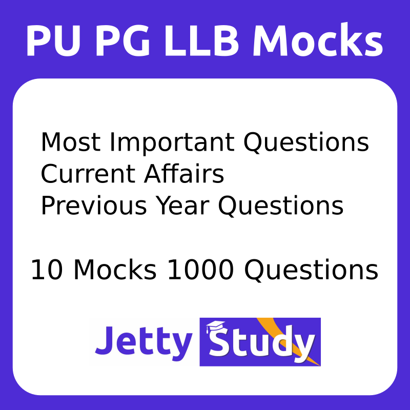 PU LLB 2024, 3 Years Law Entrance Mock Tests [ARCHIVED] - Jetty Study